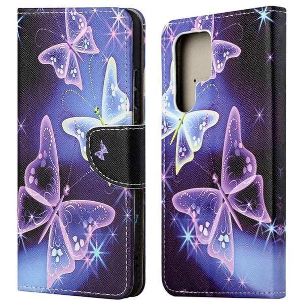 Wonderland Samsung Galaxy S23 Ultra Flippetui - Sparkling Sommerfugler