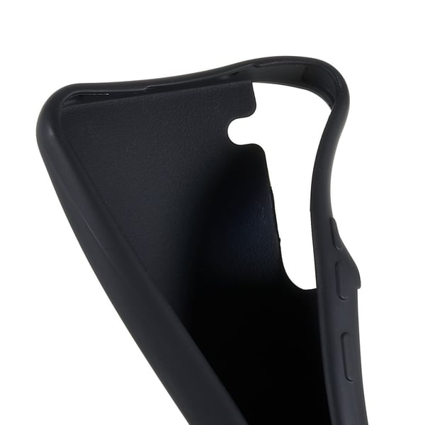 Tunt TPU-fodral med matt yta och justerbar rem för Samsung Galaxy S22 - Svart