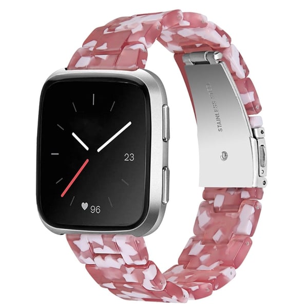Fitbit Versa 2 / Versa Lite cool urrem i resin - Rød Blomstret Blomst