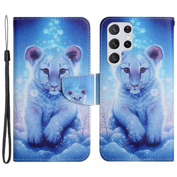 Wonderland Samsung Galaxy S23 Ultra Flippetui - Leopard Wonderland Samsung Galaxy S23 Ultra Flippetui - Leopard