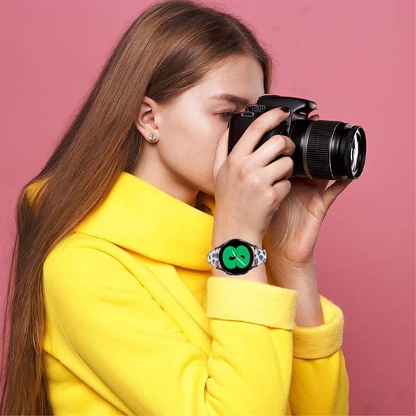 Haylou Solar LS05 / Xiaomi Mi Watch Color kul leopard tekstur ekte skinn klokkerem - Svart / Leopard