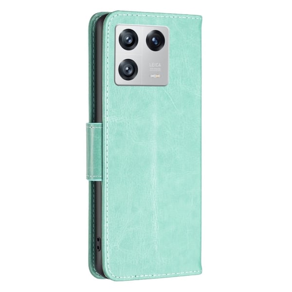 Butterfly läder Xiaomi 13 fodral - Grön