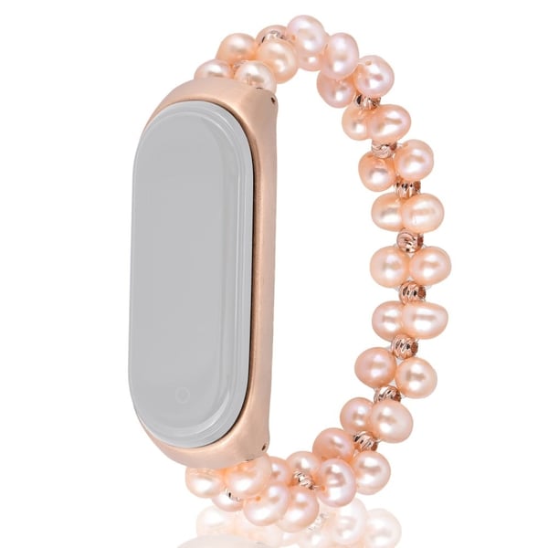 Xiaomi Mi Smart Band 4 / 3 elegant faux perleklokkerem - Rosa
