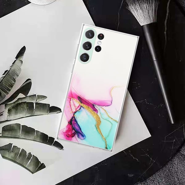 Marble Samsung Galaxy S23 Ultra Suojakotelo - Vihreä