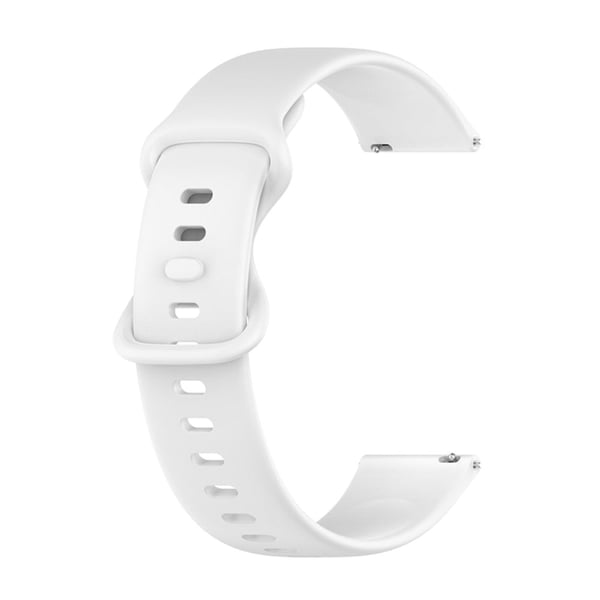 Enkel klokkerem i silikon med sommerfuglspenne til Samsung Galaxy Watch - Hvit