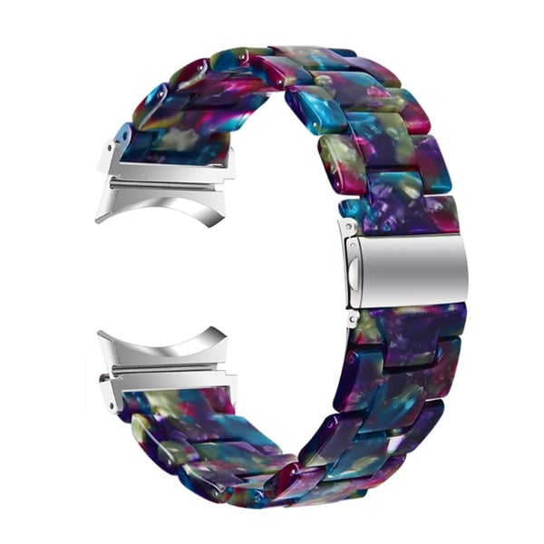 Cool urrem i resin-stil til Samsung Galaxy Watch 4 - Lilla / Grøn