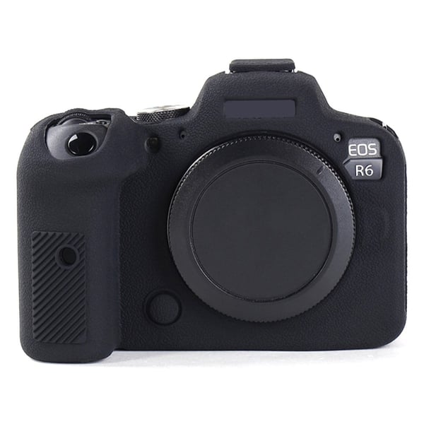Canon EOS R6 litchi-tekstur silikon deksel - Svart