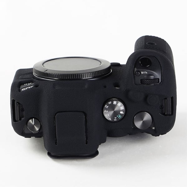 Canon EOS R6 litchi-tekstur silikon deksel - Svart