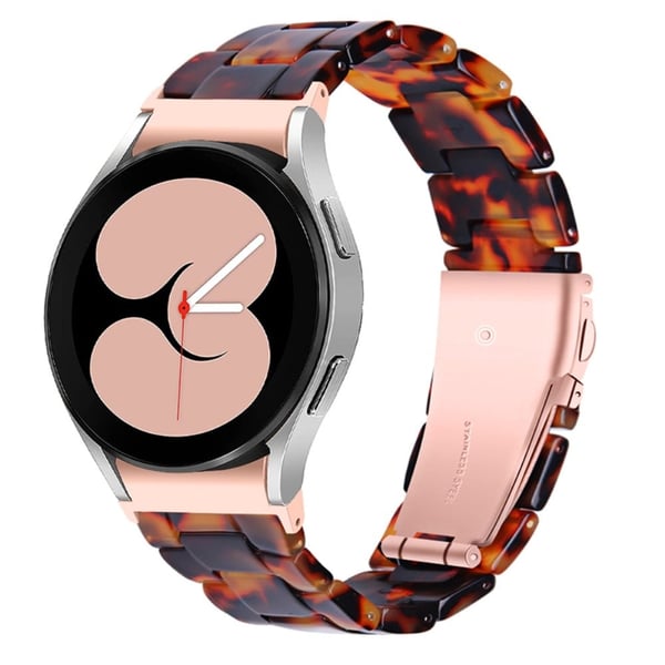 Stilfuld urrem i resin-stil til Samsung Galaxy Watch 4 - Skildpaddeskal Farve