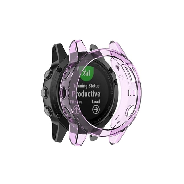 Garmin Fenix 5 / 5 Plus gjennomsiktig deksel - Gjennomsiktig Lilla