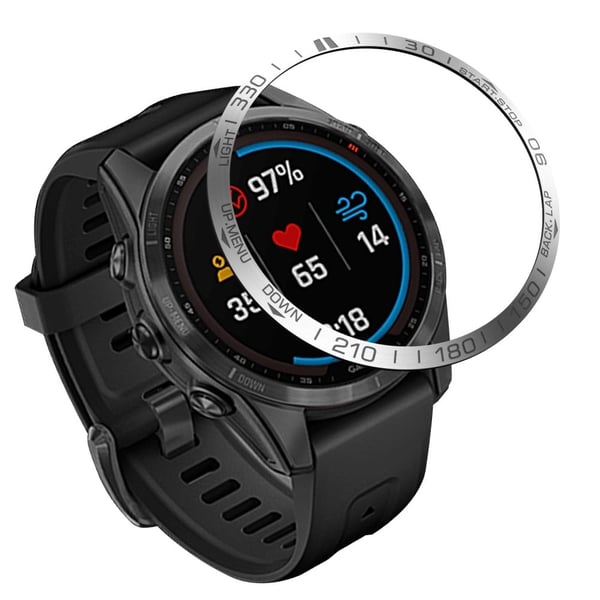 Garmin Fenix 7S sporty skala i rustfrit stål - Sølv / Grå