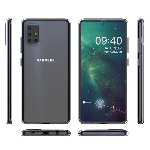 Ultratynt, gjennomsiktig etui til Samsung Galaxy A51