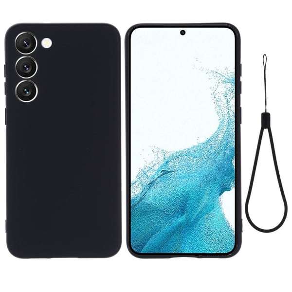 Matte Liquid silikone cover til Samsung Galaxy S23 - Sort