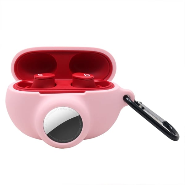 2-in-1 silikoni suojakotelo Beats Studio Buds / AirTags - Pinkki