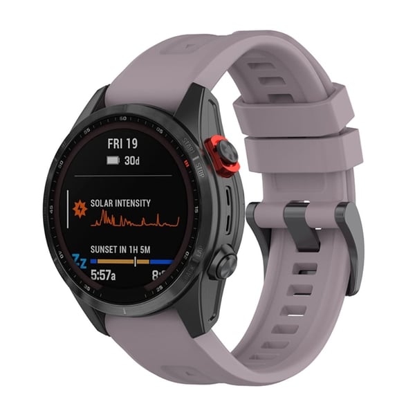 20 mm Garmin Fenix 7S / Instinct 2S klokkerem i silikon med metallspenne - Lilla