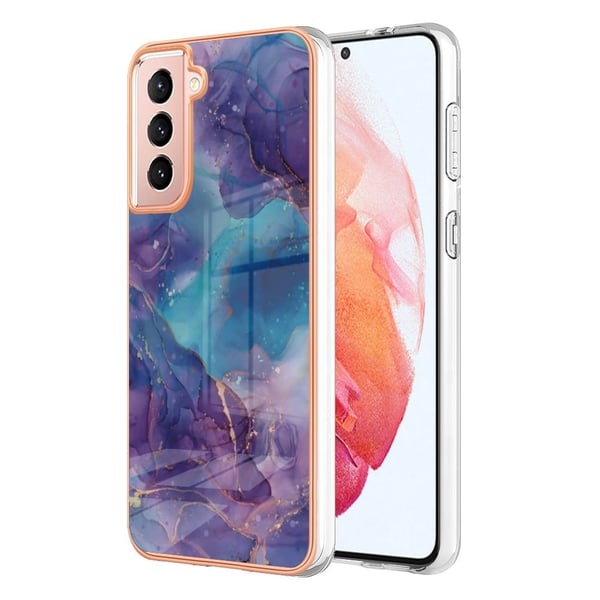 Marble Samsung Galaxy S21 Etui - Lilla