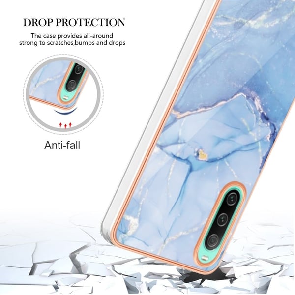 Marble Sony Xperia 10 IV Etui - Blå