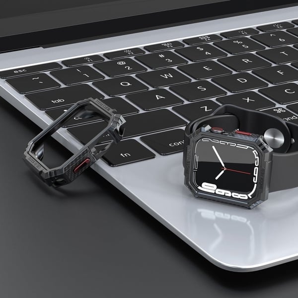 Apple Watch (41 mm) deksel i karbonfiber - Svart / Rød