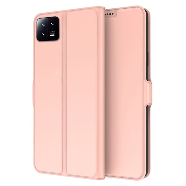 Smidigt och tunt PU-läder Xiaomi 13 fodral - Rosa