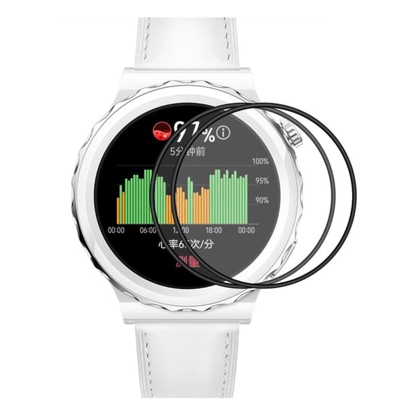 2 stk ENKAY Huawei Watch GT 3 Pro 43 mm Oleofob PMMA-skjermbeskytter