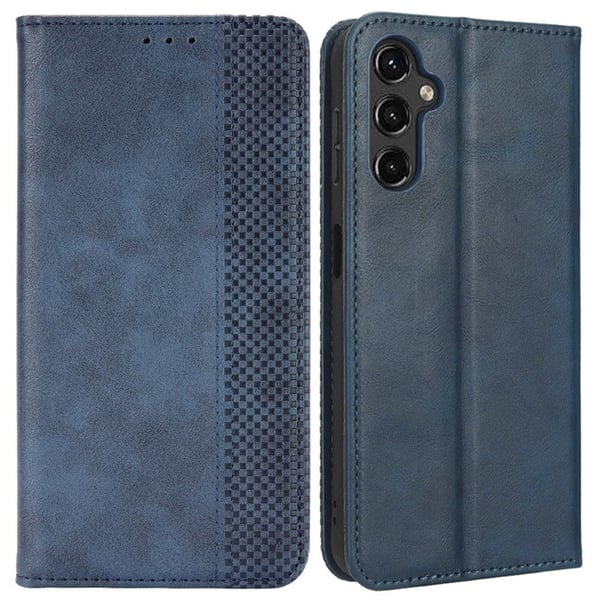 Bofink Vintage läder Samsung Galaxy A14 fodral - Blå
