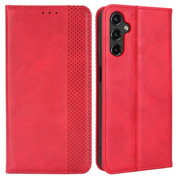 Bofink Vintage Samsung Galaxy A14 Læretui - Rød