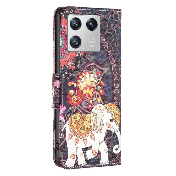Wonderland Xiaomi 13 Flip Etui - Blomst og Elefant