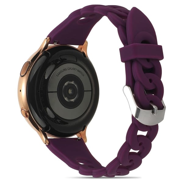20 mm universal urrem i silikone med cool cirkeldesign - Lilla 20 mm universal urrem i silikone med cool cirkeldesign - Lilla