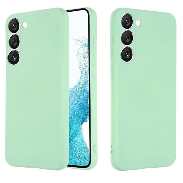 Matt flytende silikondeksel for Samsung Galaxy S23 Plus - Grønn