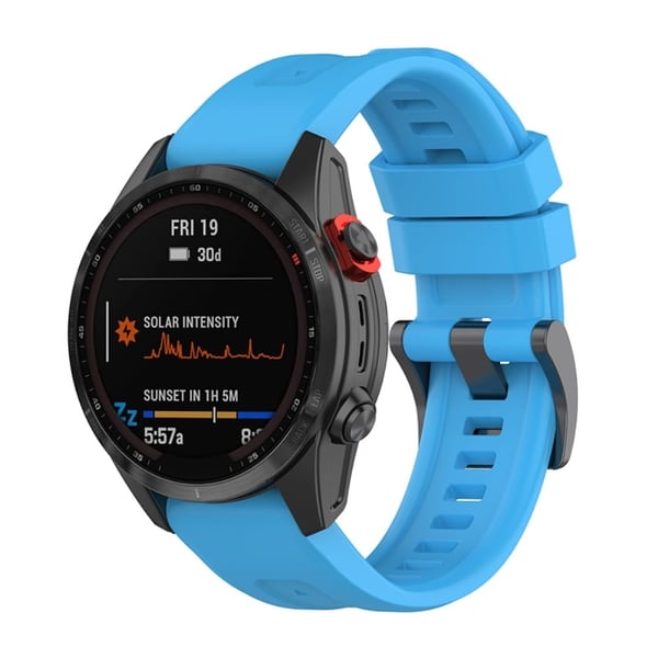 Garmin Fenix 7 / Epix Gen 2 / Descent G1 silikone-urrem - Himmelblå Garmin Fenix 7 / Epix Gen 2 / Descent G1 silikone-urrem - Himmelblå