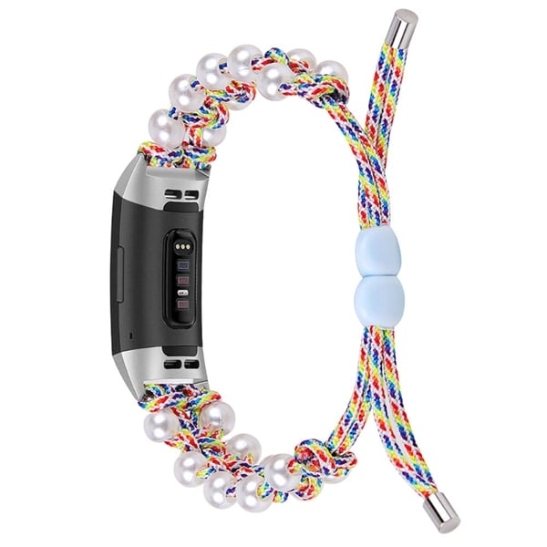 Fitbit Charge 4 / 3 moteriktig orb nylonklokkerem - Flerfarget