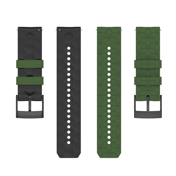 24 mm klokkerem i silikon til Suunto - Militærgrønn