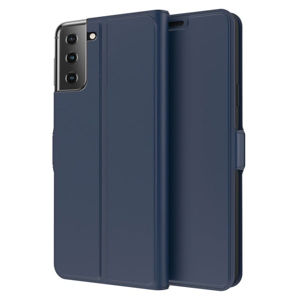 Glatt og tynt premium PU-skinnetui for Samsung Galaxy S23 Plus - Blå Glatt og tynt premium PU-skinnetui for Samsung Galaxy S23 Plus - Blå