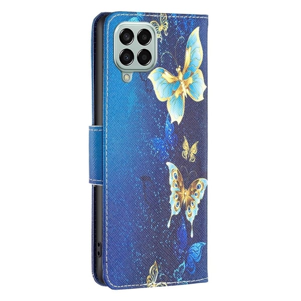 Wonderland Samsung Galaxy M33 5G flip-etui - Gylne Sommerfugler