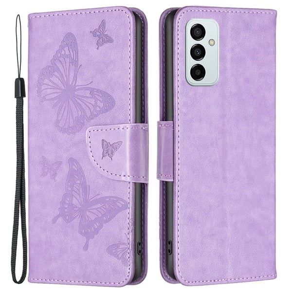 Butterfly Samsung Galaxy M23 skinnveske - Lilla