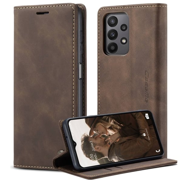 CaseMe Samsung Galaxy A23 vintage-etui - Kaffe