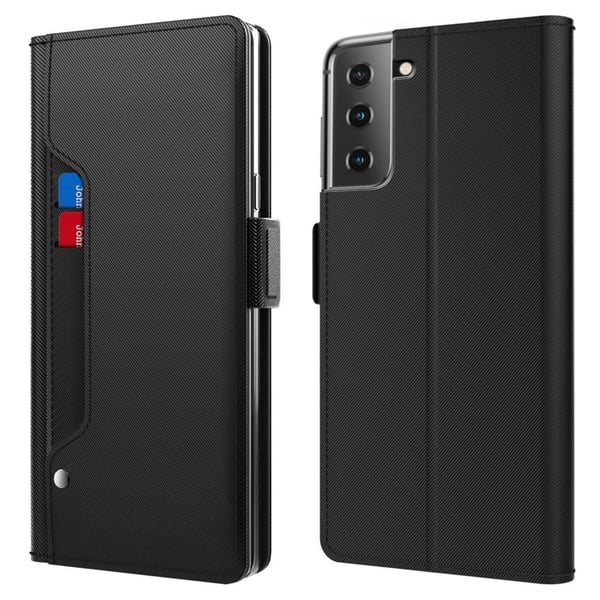 Phone Etui med Make-up Mirror og Slick Design til Samsung Galaxy S22 Plus - Svart