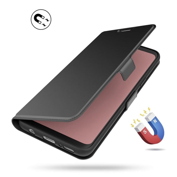 Glat og tyndt premium Samsung Galaxy S23 Plus læderetui - Sort