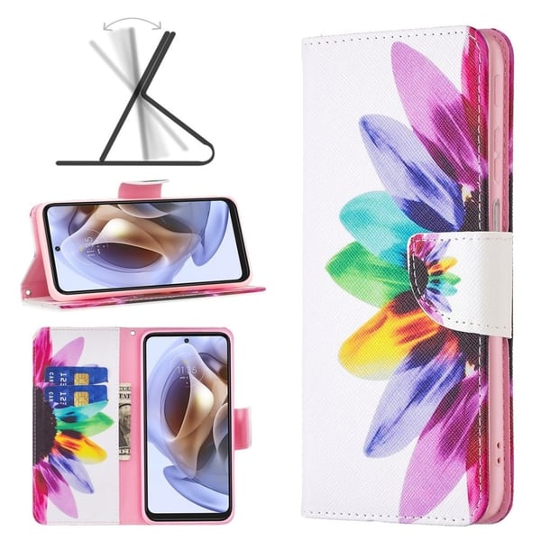 Wonderland Motorola Moto G52 flip-etui - Solsikke