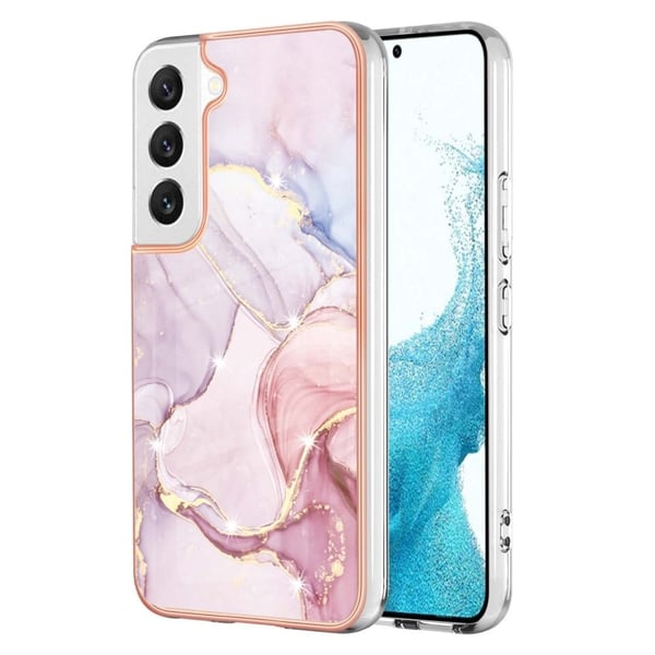 Marble Samsung Galaxy S23 Etui - Rose Gull Klinkekule