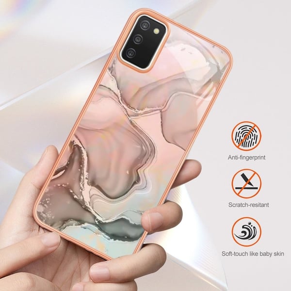 Marmormotiv Samsung Galaxy A03s skal - Blå
