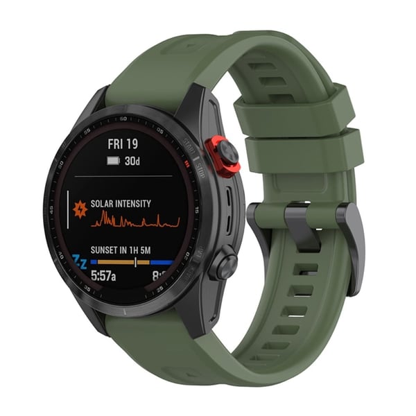 Garmin Fenix 7 / Epix Gen 2 / Descent G1 silikone-urrem - Midnatsgrøn Garmin Fenix 7 / Epix Gen 2 / Descent G1 silikone-urrem - Midnatsgrøn
