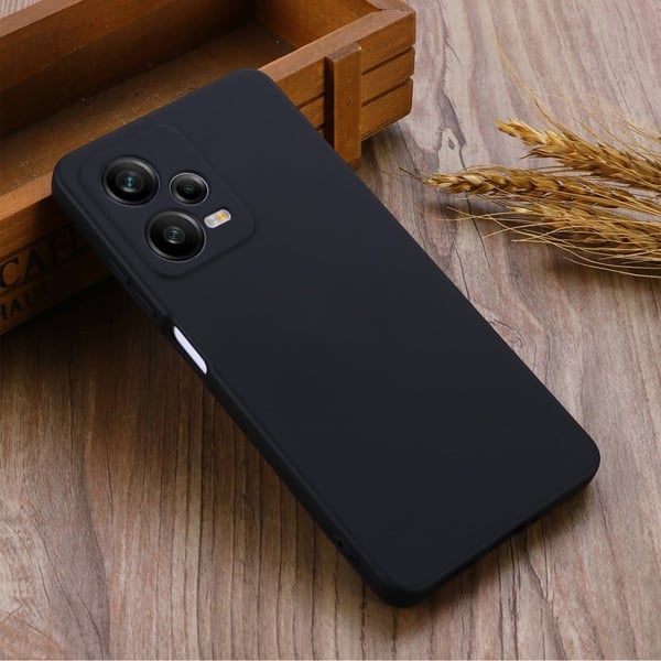 Matte Liquid silikone cover til Xiaomi Redmi Note 12 Pro Plus - Sort