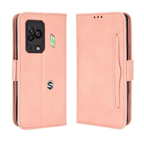 Lommebok-etui i moderne skinn-design Xiaomi Black Shark 5 Pro - Rosa