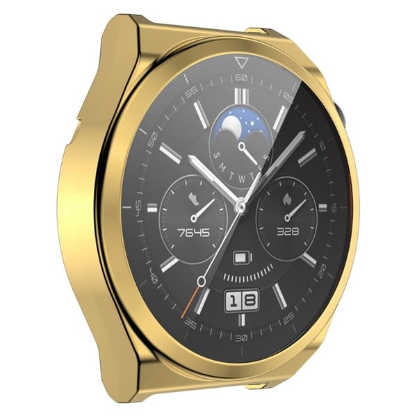 ENKAY Huawei Watch GT 3 Pro 43 mm galvanisert deksel med herdet glass - Gull