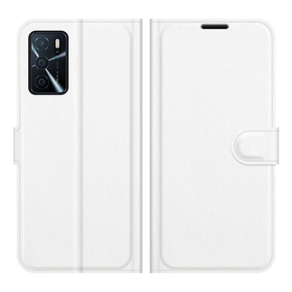 Classic Oppo A54s / Oppo A16s / Oppo A16 flip etui - Hvit
