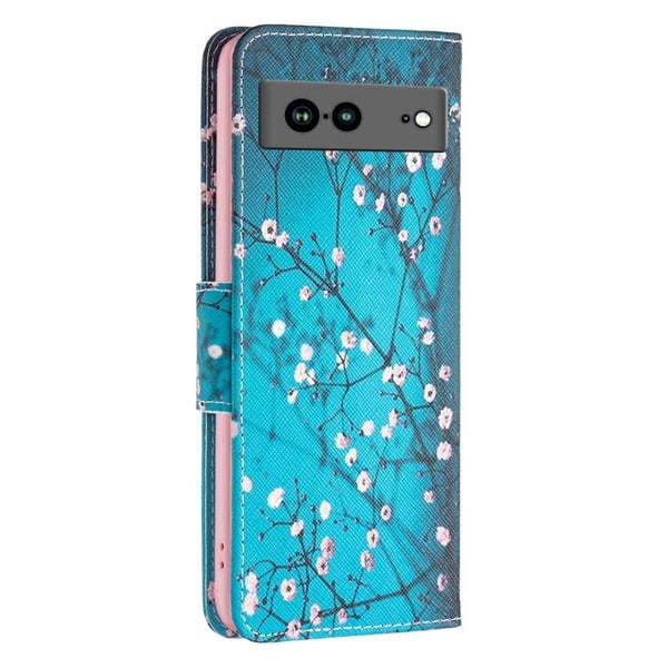 Wonderland Google Pixel 7a Flip Etui - Plum Blossom