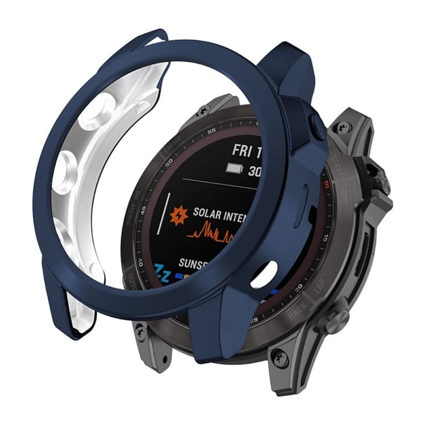 Garmin Fenix 7X galvaniseringsdeksel - Midnattsblå