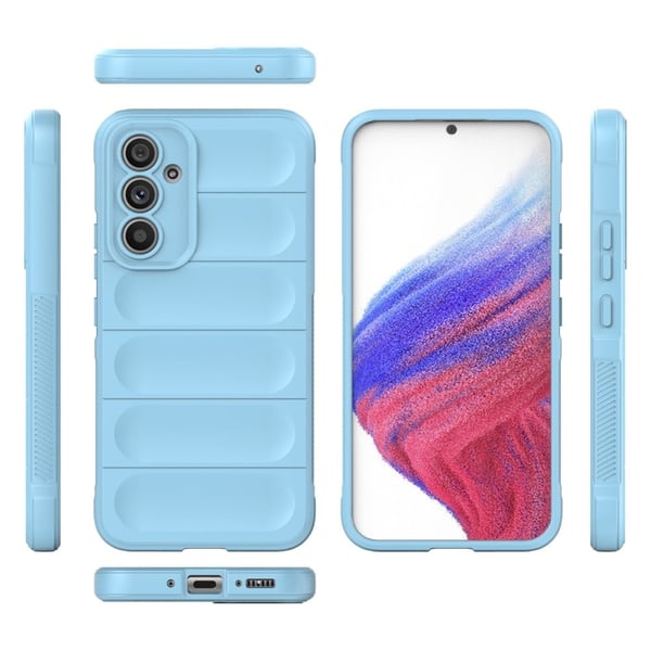 Mjukt greppformat Samsung Galaxy A54 skal - Blå