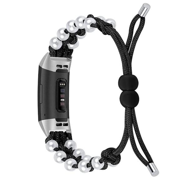 Fitbit Charge 4 / 3 moteriktig orb nylonklokkerem - Svart